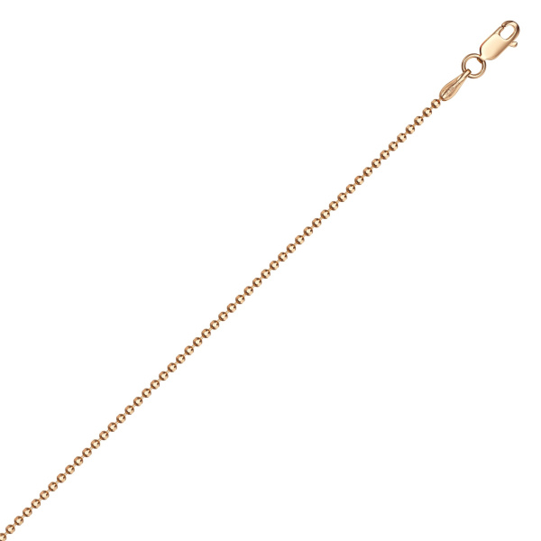 Цепь из красного золота 585, плетение «Перлина»